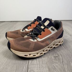 On Cloudstratus Women's Size 9.5 Cork Fawn Running Training Shoes Peach Black F